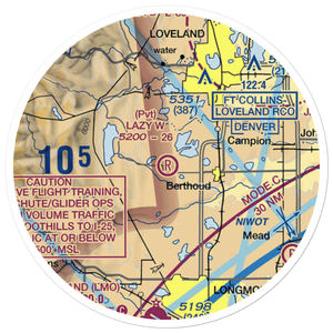 Skywagon Ranch Airport (6CO6) VFR Sectional Sticker (20 mile)