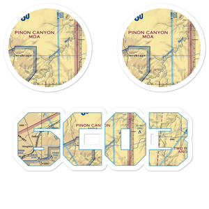 Wine Glass International Airport (6CO3) VFR Sectional Sticker Pack