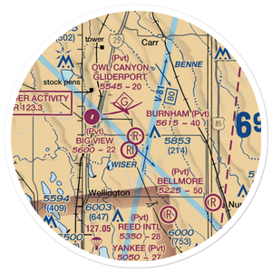 Burnham Field (6CO1) VFR Sectional Sticker (20 mile)