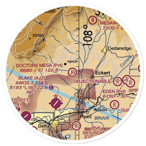 Doctors Mesa Airport (6CO0) VFR Sectional Sticker (20 mile)