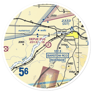 Depue Airport (6CA8) VFR Sectional Sticker (20 mile)
