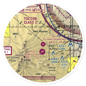 Flying Diamond Airport (6AZ8) VFR Sectional Sticker (20 mile)
