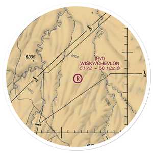 Wisky Ranch/Chevlon Airport (6AZ2) VFR Sectional Sticker (20 mile)