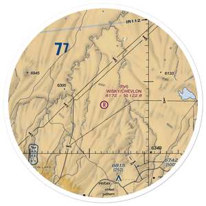 Wisky Ranch/Chevlon Airport (6AZ2) VFR Sectional Sticker (30 mile)