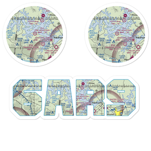 Pine Mountain Airpark (6AR9) VFR Sectional Sticker Pack