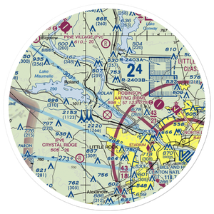 Two Rivers Airport (6AR6) VFR Sectional Sticker (30 mile)