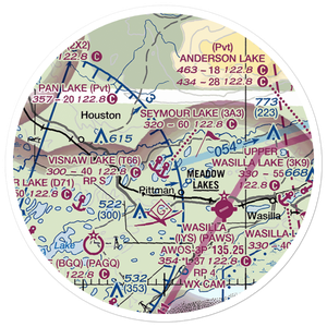 Tulakes Airport (6AK8) VFR Sectional Sticker (20 mile)