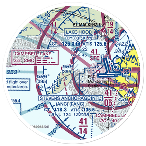 Fire Island Airport (6AK5) VFR Sectional Sticker (20 mile)