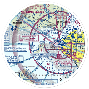 Fire Island Airport (6AK5) VFR Sectional Sticker (30 mile)