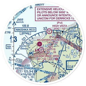 Butler Aviation Airport (6AK3) VFR Sectional Sticker (20 mile)