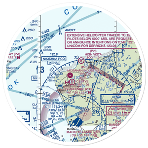 Butler Aviation Airport (6AK3) VFR Sectional Sticker (30 mile)