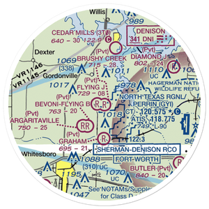Brushy Creek Airport (69XS) VFR Sectional Sticker (20 mile)