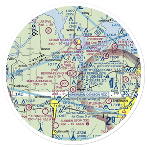 Brushy Creek Airport (69XS) VFR Sectional Sticker (30 mile)