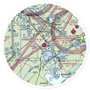 Green Lake Ranch Airport (69TX) VFR Sectional Sticker (30 mile)