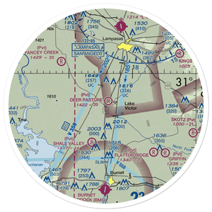 Deer Pasture Airport (69TE) VFR Sectional Sticker (30 mile)