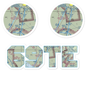 Deer Pasture Airport (69TE) VFR Sectional Sticker Pack