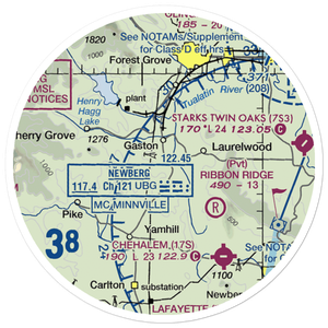 Dick Fisher Airport (69OR) VFR Sectional Sticker (20 mile)