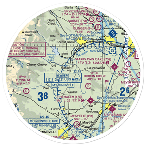 Dick Fisher Airport (69OR) VFR Sectional Sticker (30 mile)