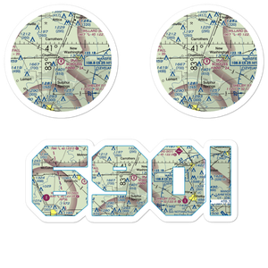 Schulze's Airport (69OI) VFR Sectional Sticker Pack