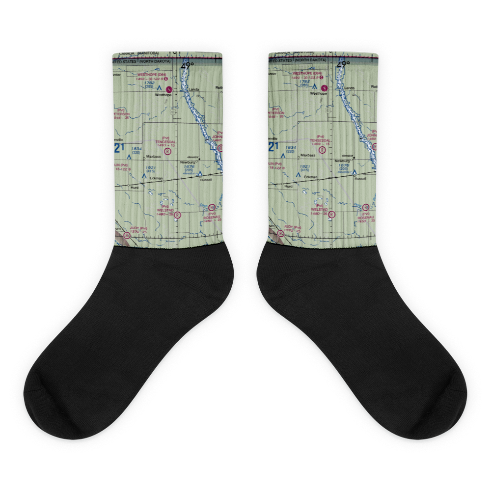 Tengesdal Airport (69ND) VFR Sectional Socks 
