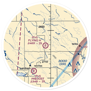 Flying H Airport (69MT) VFR Sectional Sticker (20 mile)