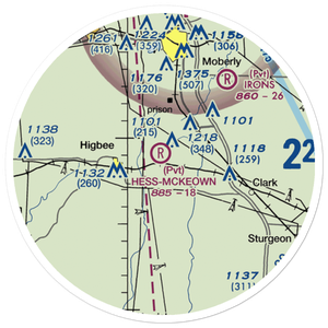 Hess-Mckeown Airport (69MO) VFR Sectional Sticker (20 mile)