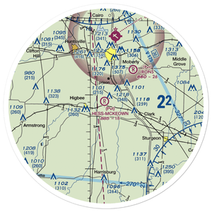 Hess-Mckeown Airport (69MO) VFR Sectional Sticker (30 mile)