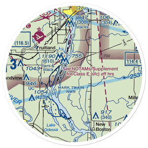 Maas Airstrip (69LL) VFR Sectional Sticker (20 mile)
