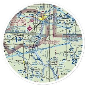 Maas Airstrip (69LL) VFR Sectional Sticker (30 mile)