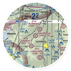 Chiles Airpark (69KS) VFR Sectional Sticker (20 mile)