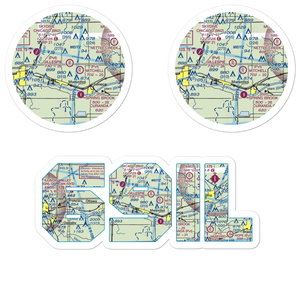 David Gillespie Airport (69IL) VFR Sectional Sticker Pack