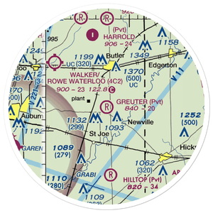 Greuter Field (69II) VFR Sectional Sticker (20 mile)