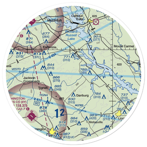 Great Oaks Airport (69GE) VFR Sectional Sticker (30 mile)