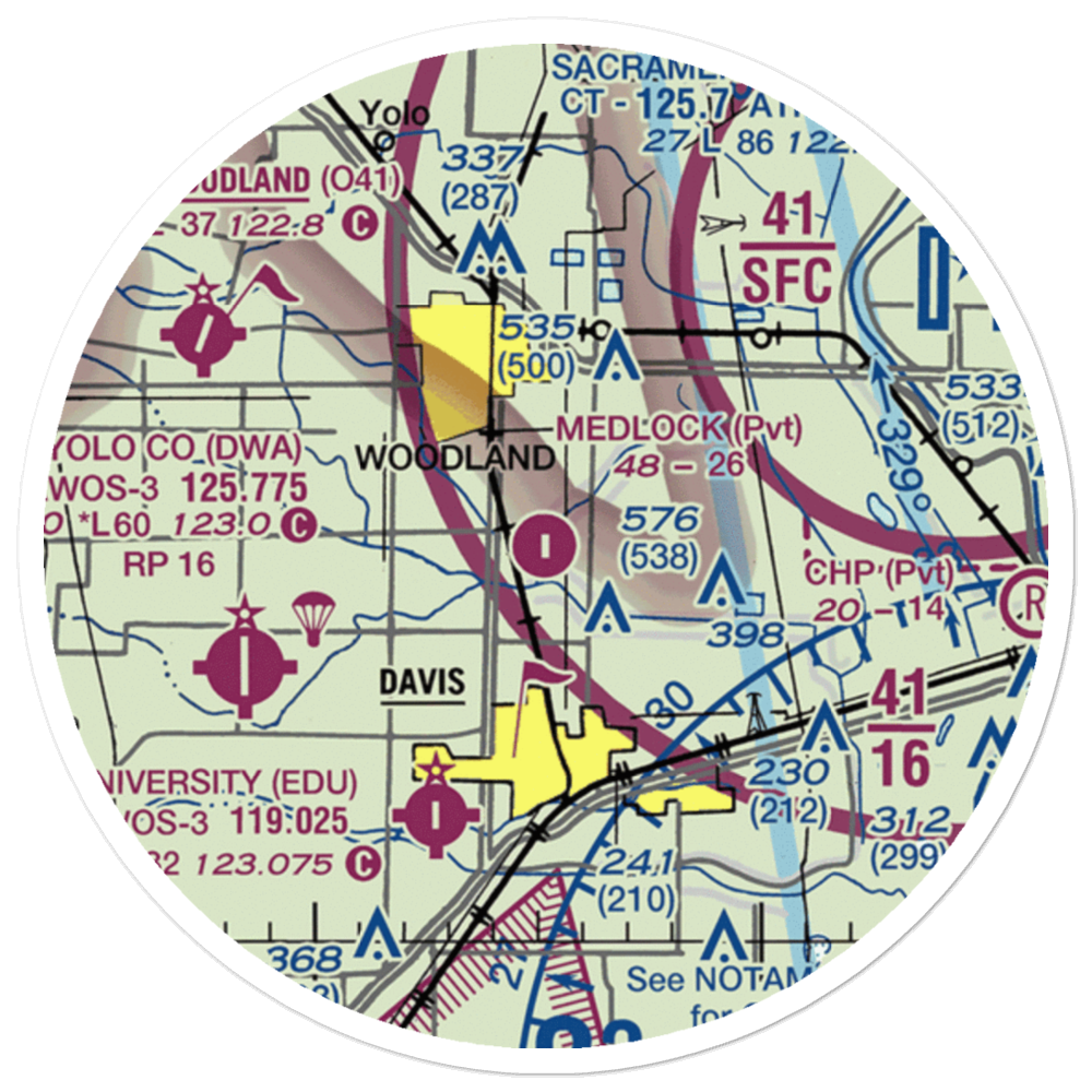 Medlock Field (69CL) VFR Sectional Sticker (20 mile) 