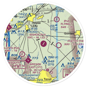 Bishop Field (68TS) VFR Sectional Sticker (20 mile)