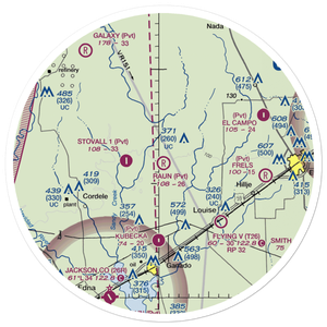 Norris Raun Ranch Airport (68TE) VFR Sectional Sticker (30 mile)