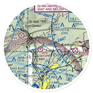 Don's Place Airpark (68PA) VFR Sectional Sticker (20 mile)