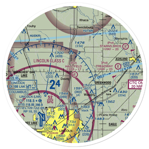 Hall-Feld Airport (68NE) VFR Sectional Sticker (30 mile)