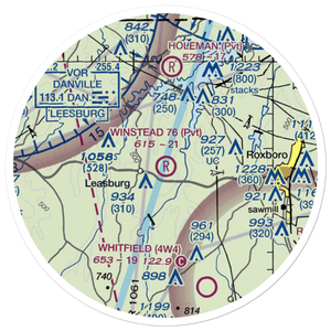 Winstead '76' Airport (68NC) VFR Sectional Sticker (20 mile)