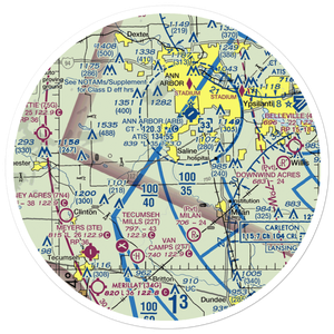 Saline Airport (68MI) VFR Sectional Sticker (30 mile)