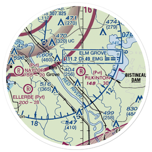 Pilkinton Airstrip (68LA) VFR Sectional Sticker (20 mile)