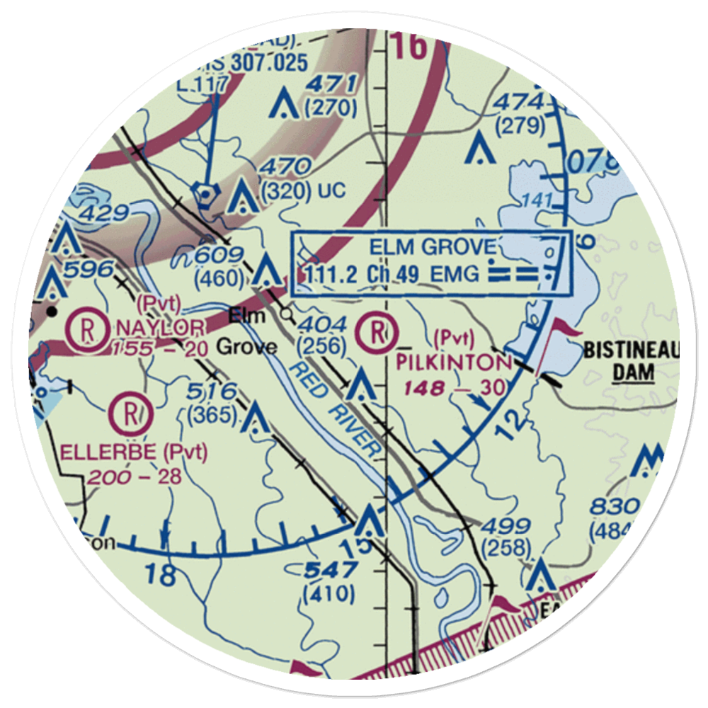 Pilkinton Airstrip (68LA) VFR Sectional Sticker (20 mile) 