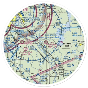 Pilkinton Airstrip (68LA) VFR Sectional Sticker (30 mile)