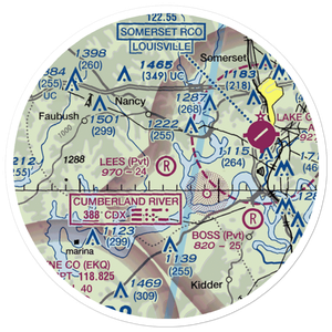 Lee's Airpark (68KY) VFR Sectional Sticker (20 mile)