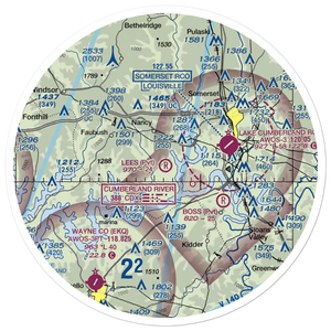 Lee's Airpark (68KY) VFR Sectional Sticker (30 mile)