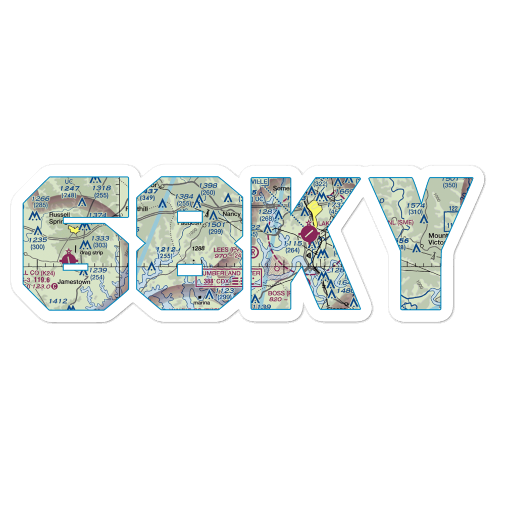 Lee's Airpark (68KY) VFR Sectional Sticker 