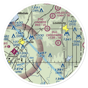 Cloud 9 Airport (68KS) VFR Sectional Sticker (20 mile)