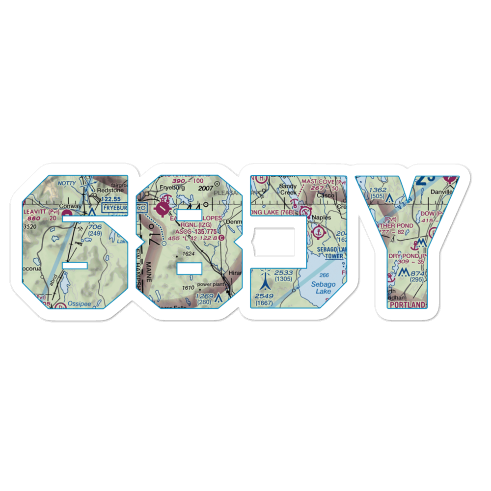 Hancock Pond Seaplane Base (68JY) VFR Sectional Sticker 