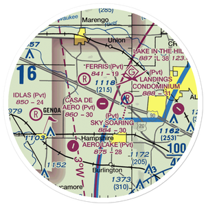 Casa De Aero Park Airport (68IS) VFR Sectional Sticker (20 mile)