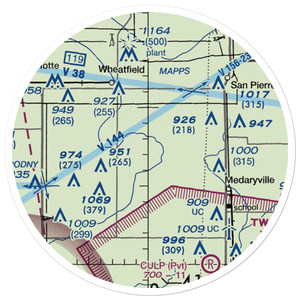 Alley Oop Airport (68IN) VFR Sectional Sticker (20 mile)
